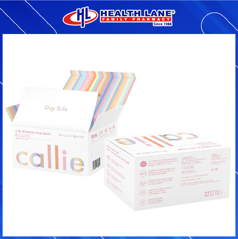 CALLIE  FACE MASK 4 PLY 50'S- XS ART & CARFT